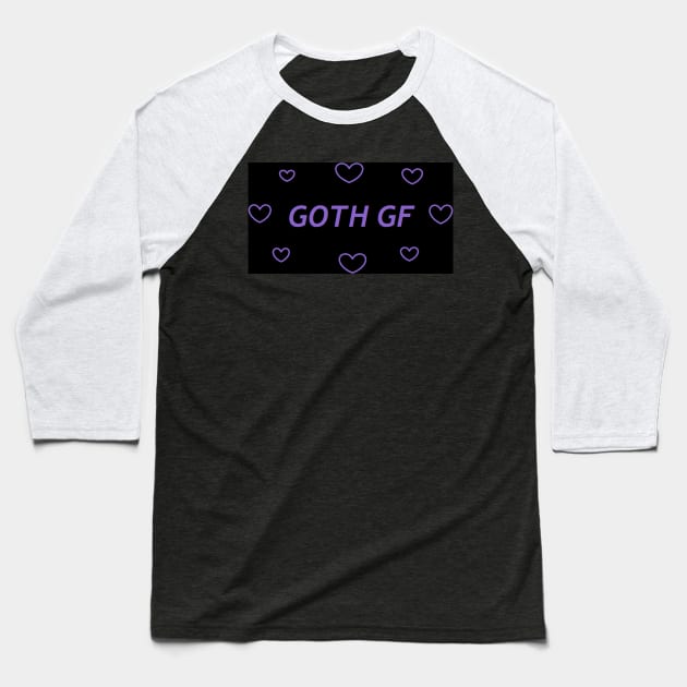 Goth girlfriend Baseball T-Shirt by LittleBowAlice